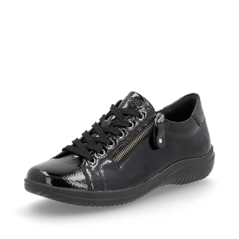 Remonte D1E03-01 Ladies Black Side Zip Shoes