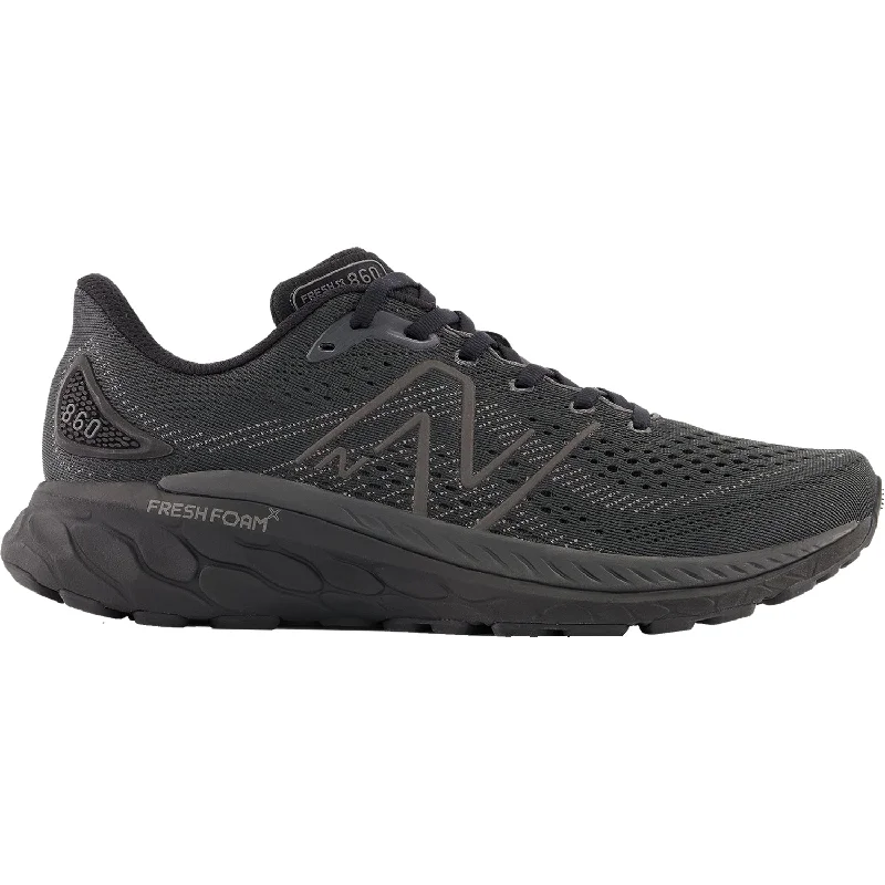 Athletic shoes with sleek vibes-Men's New Balance M860T13 Fresh Foam X Black/Phantom/Black Metallic Mesh