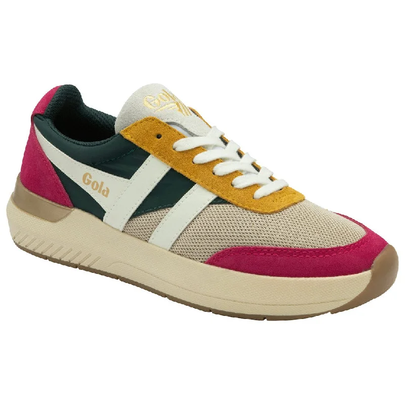 Gola Raven Ladies Wheat Leather & Textile Lace Up Trainers