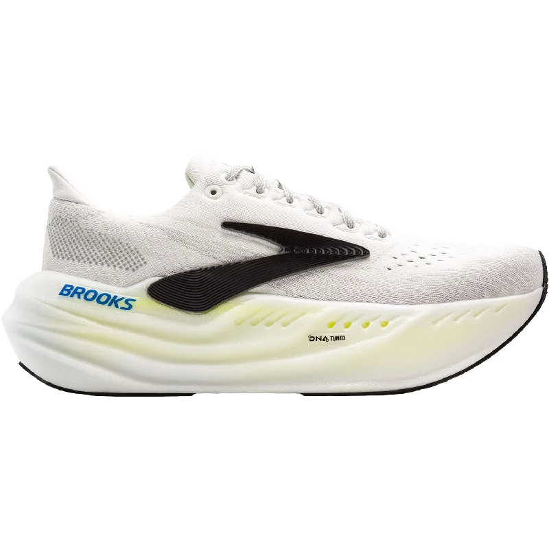 Athletic shoes with matte heels-Men's Brooks Glycerin Max Grey/Black/Nightlife Mesh