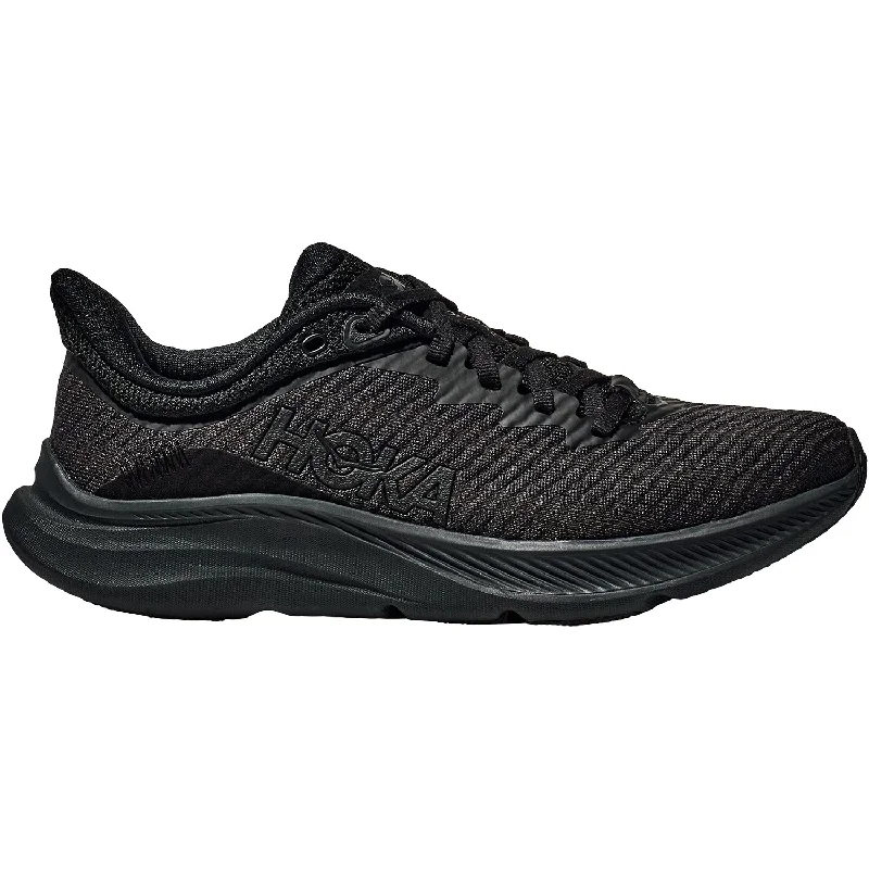 Athletic shoes for morning trails-Women's Hoka Solimar Black/Black Mesh