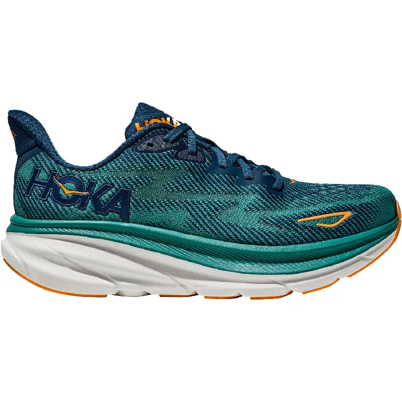 Athletic shoes with trendy style-Men's Hoka Clifton 9 Midnight/Oceanic Mesh