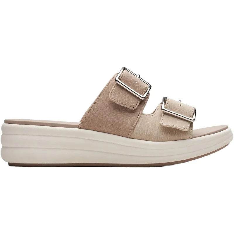 Sandals for chic wear-Women's Clarks CS Drift Buckle Sand Combi Synthetic