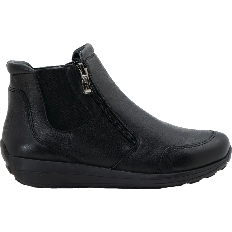 Booties with plush cushionWomen's Ara Okeene Black Leather