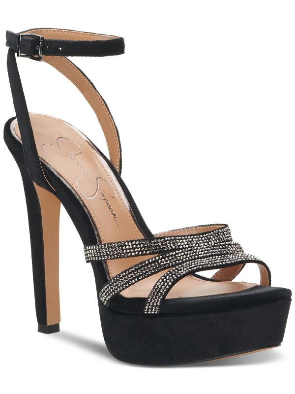 Heeled sandals with geometric patternBalina 4 Womens Strappy Open Toe Platform Heels