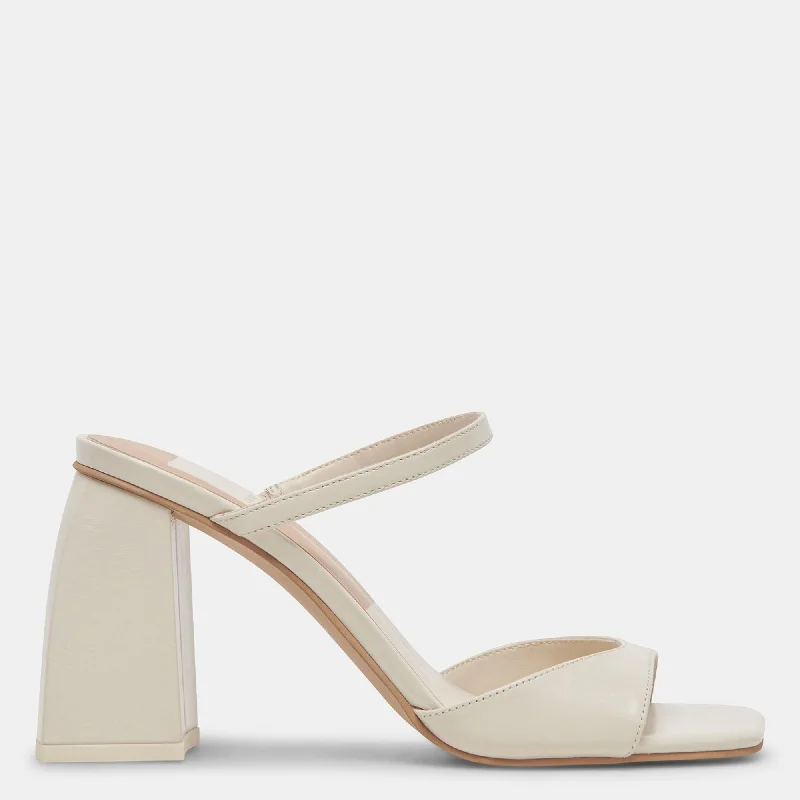 JEMMY HEELS IVORY CRINKLE PATENT