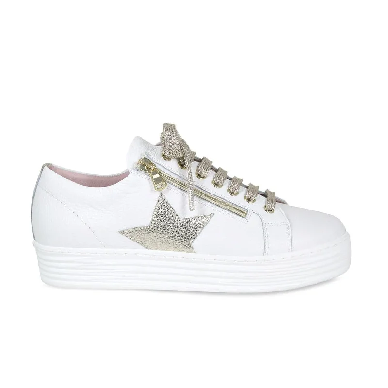 Star: White & Gold Leather