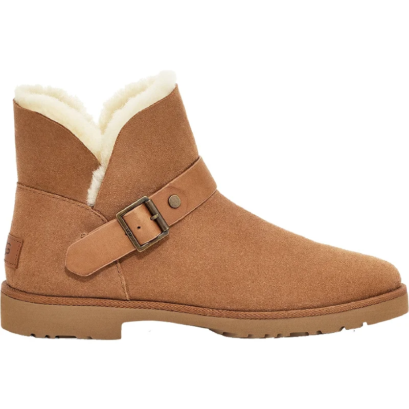 Booties with padded liningWomen's UGG Romely Short Buckle Chestnut Suede