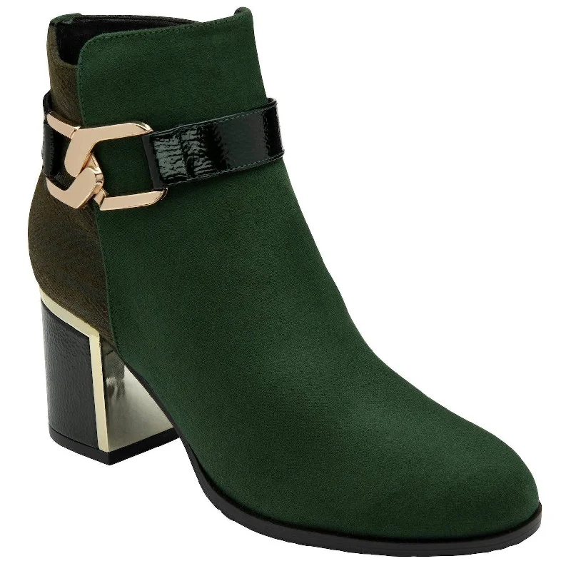 Ankle boots for pet naps-Lotus Adelaide Ladies Green Side Zip Ankle Boots