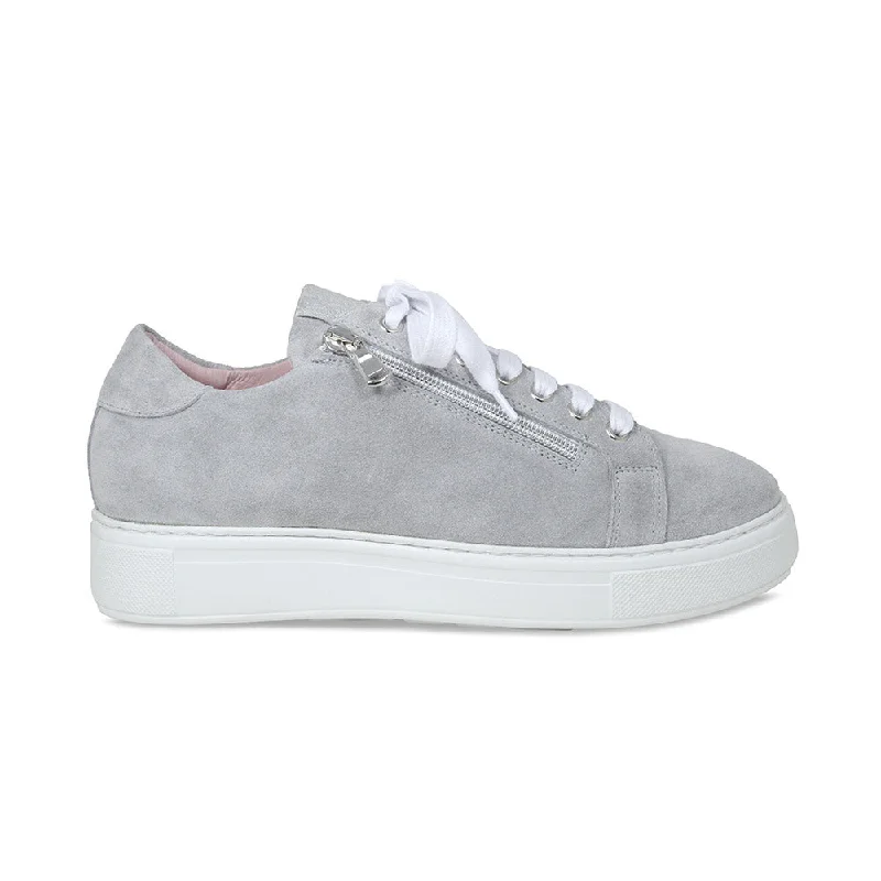 Feather: Pale Grey Suede