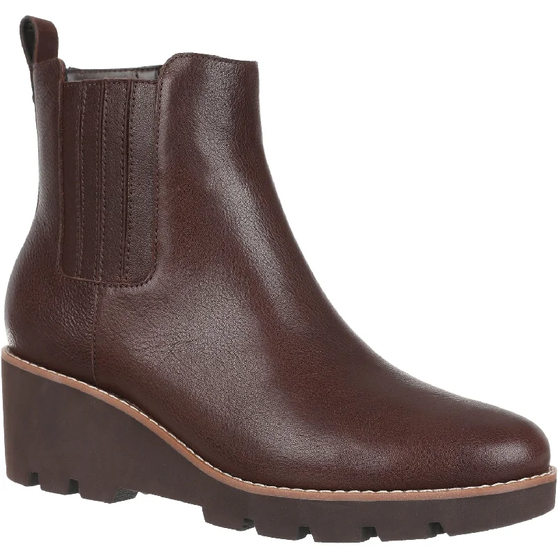 Booties with soft paddingWomen's Vionic Aria Water Resistant Dark Brown Leather