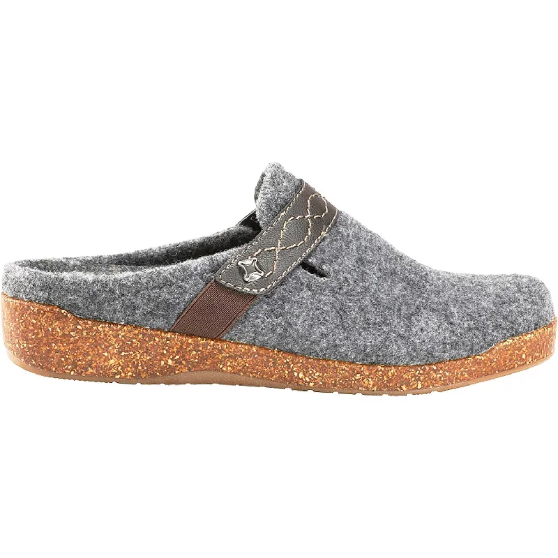 Slippers with synthetic fabricWomen's Earth Janet Grey Felt