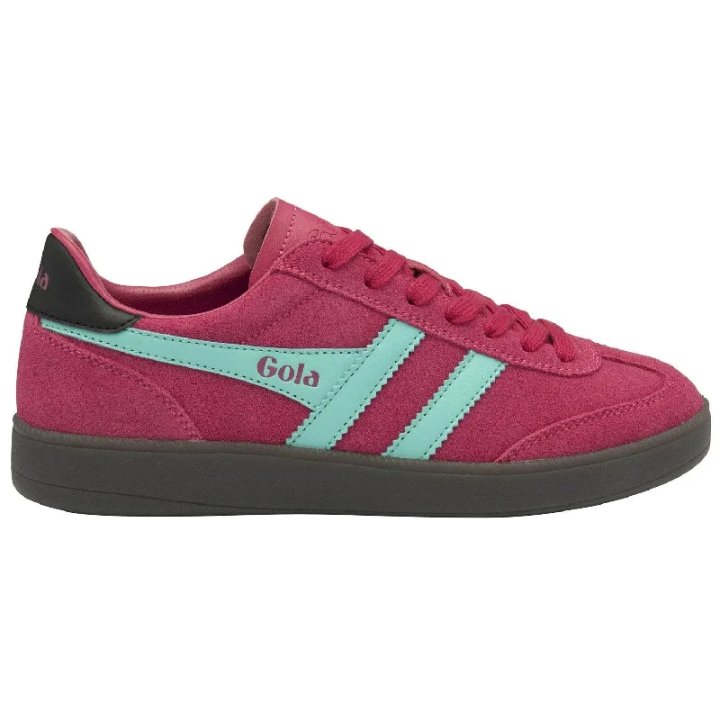 Gola Viper Ladies Fuchsia/Sea Mist/Black/Dk.Gum Suede Lace Up Trainers