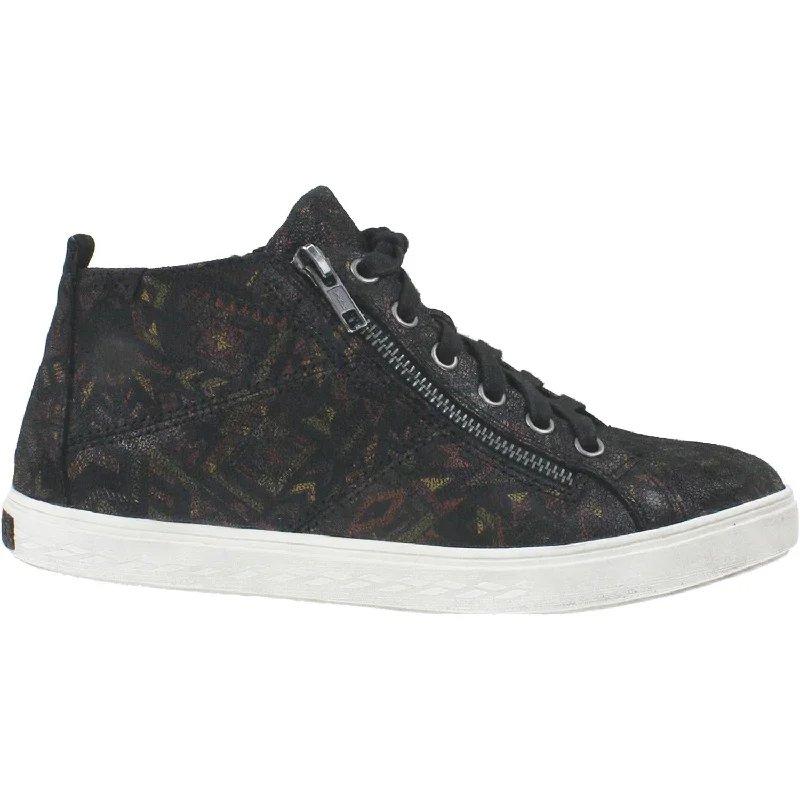 Athletic shoes with classic soles-Women's Rockport Cobb Hill Willa High Top Novelty Print Leather