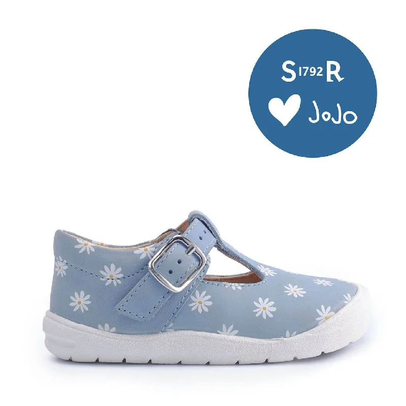 StartRite Bud 0811_2 Girls Blue Daisy Nubuck Buckle Shoes