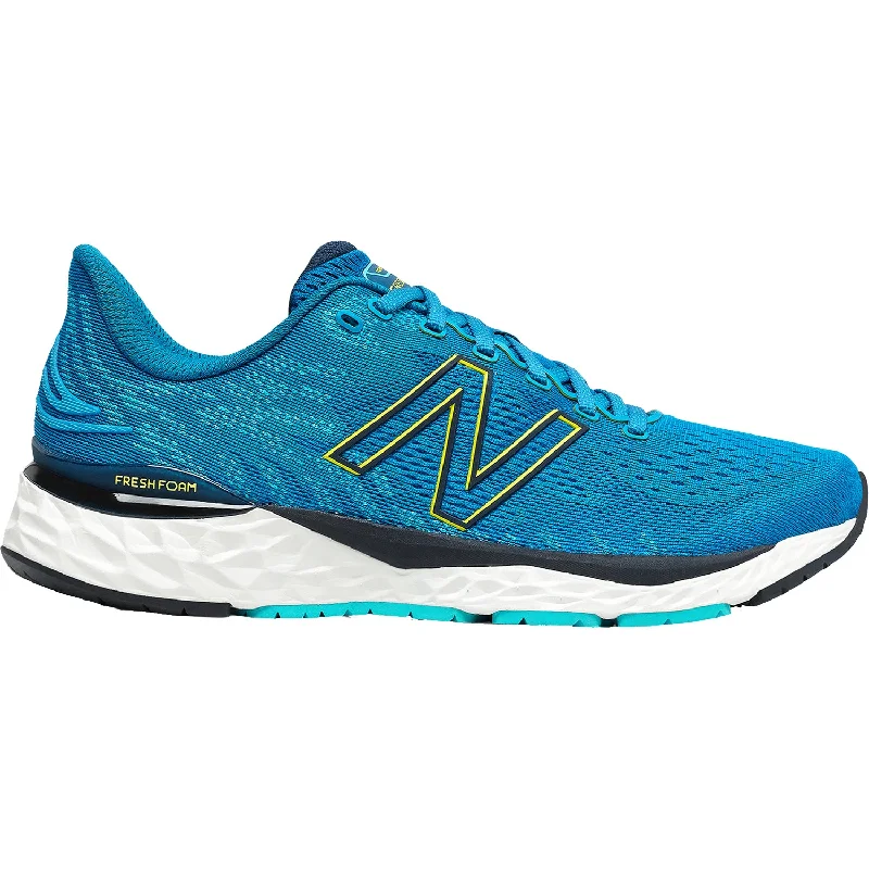 Athletic shoes with textured soles-Men's New Balance Fresh Foam M880F11 Wave Blue/Virtual Sky Mesh