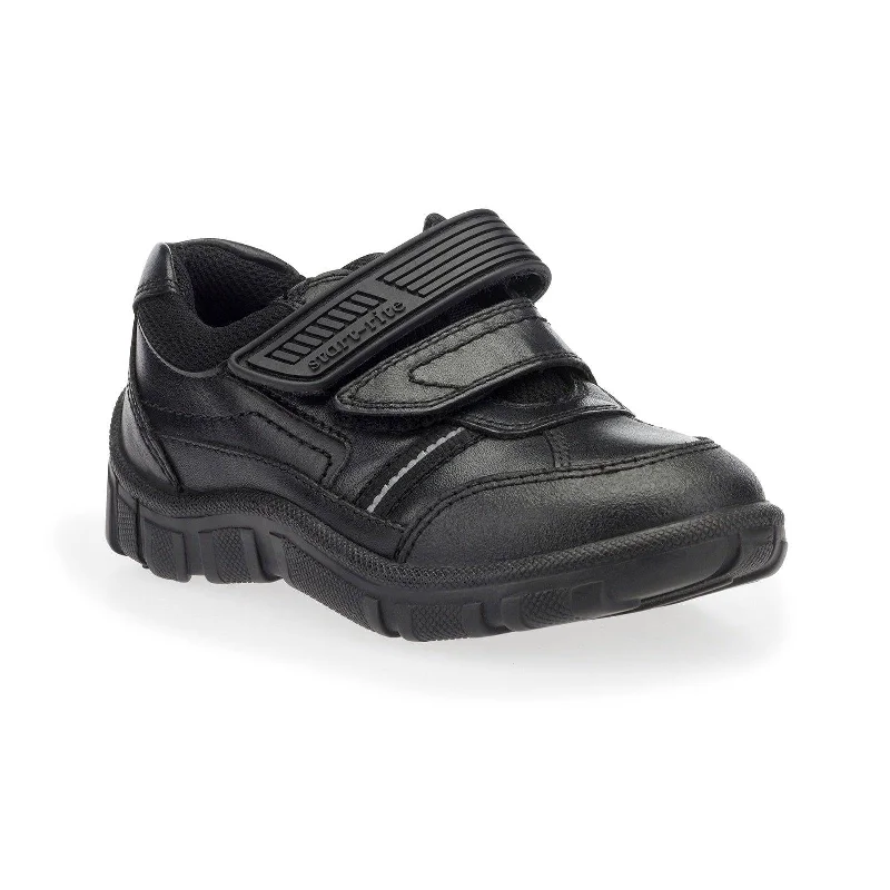 Start-Rite Luke 2273-7 Boys Black Leather Rip-Tape School Shoes