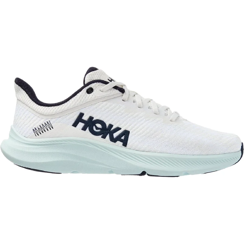 Athletic shoes with grippy soles-Women's Hoka Solimar Blanc De Blanc/Blue Glass Mesh