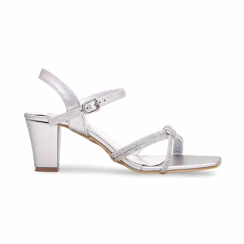 Sandals with tough sole-Silver Fancy Sandal FN5808