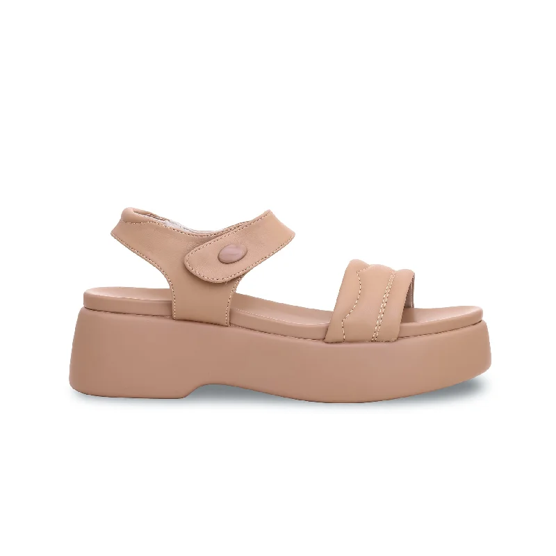 Sandals with plush padding-Beige Formal Sandal PU4007