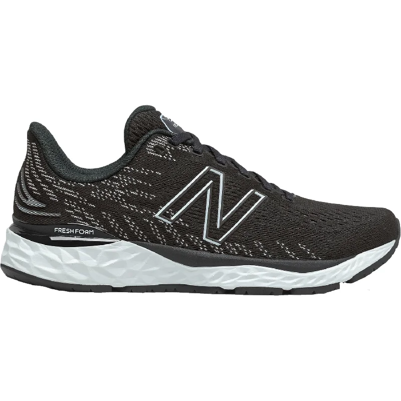 Athletic shoes for muddy runs-Women's New Balance Fresh Foam W880E11 Black/Star Glo Mesh