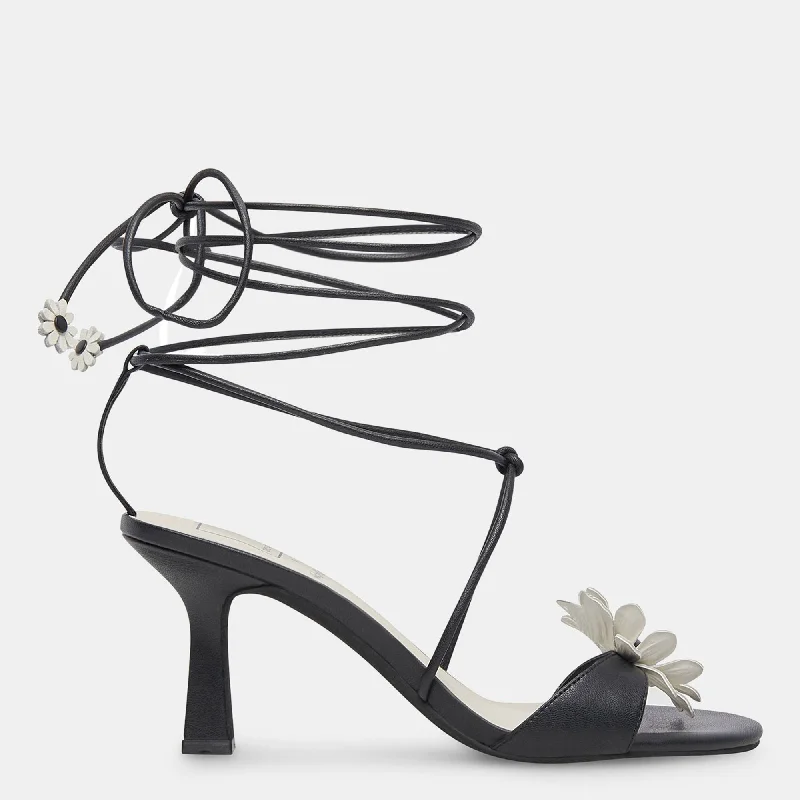 Heeled sandals with intricate detailsDAIZY HEELS BLACK STELLA