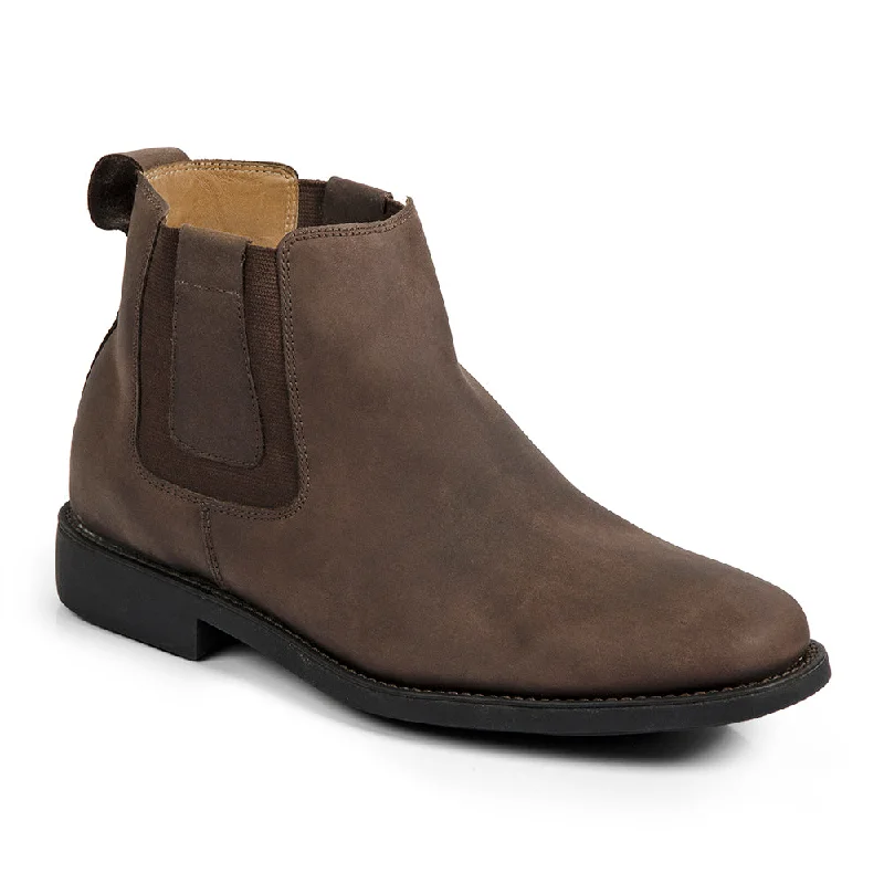 Ankle boots for errands-Anatomic Natal Mens Mustang Brown Leather Pull On Ankle Boots