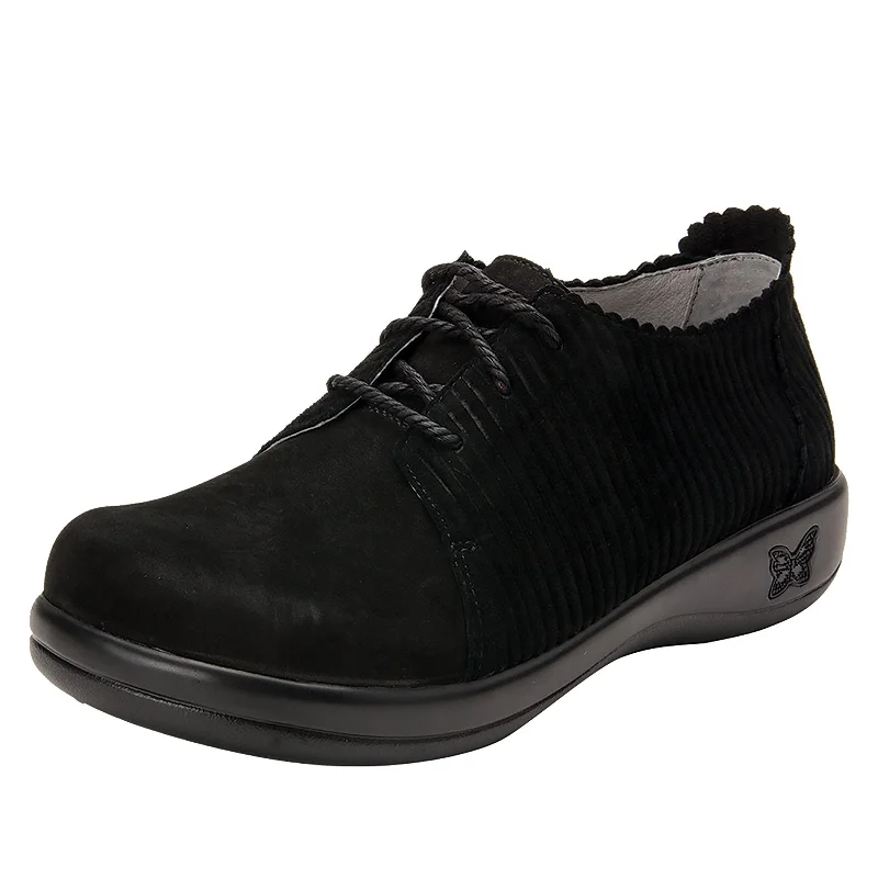 Pyper Capt Corduroy Black Shoe