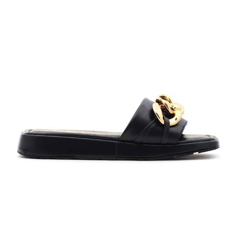 Slippers with rugged feelBlack Formal Slipper FR7857