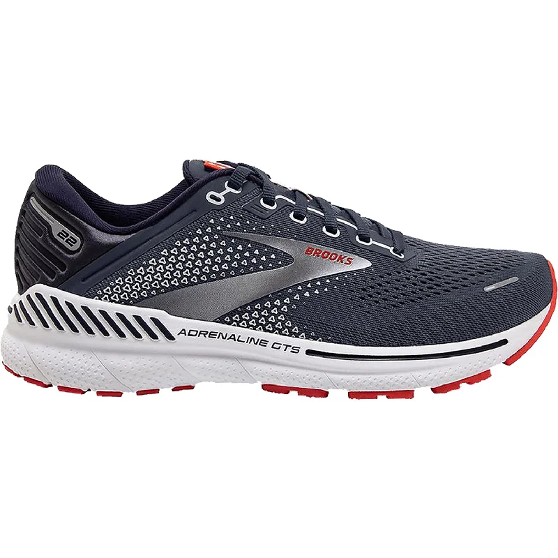 Athletic shoes with wild designs-Men's Brooks Adrenaline GTS 22 Peacoat/India Ink/Grenadine Mesh