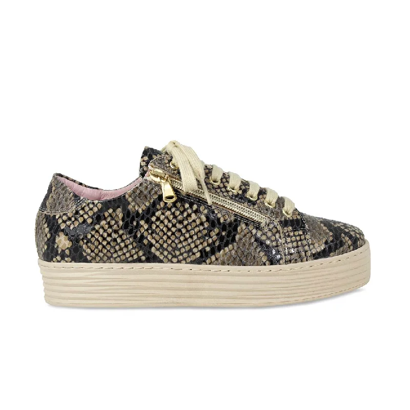 Hampton: Natural Snake Print Leather