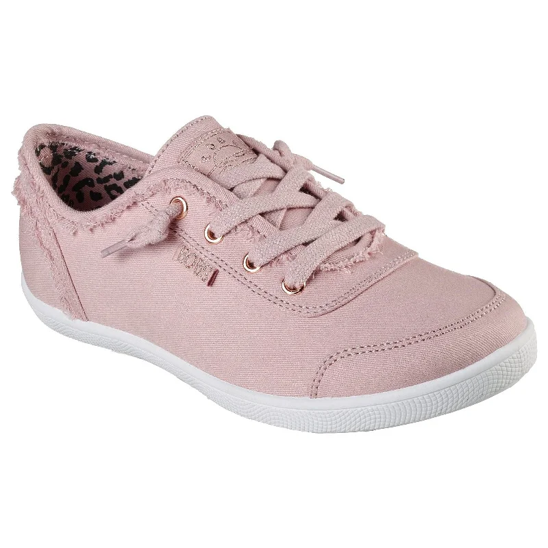 Skechers 33492 Bobs B Cute Ladies Rose Textile Slip On Shoes