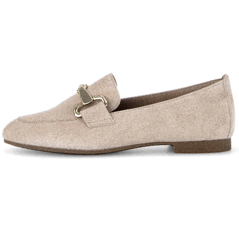 Gabor 45.211.12 Jangle Ladies Beige Suede Slip On Shoes