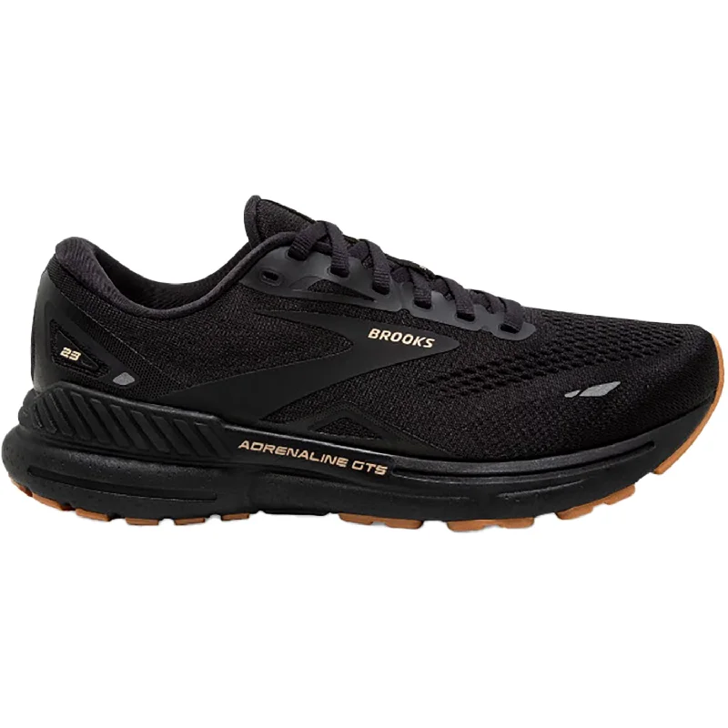 Athletic shoes with durable midsoles-Men's Brooks Adrenaline GTS 23 Black/Cream/Biscuit Mesh