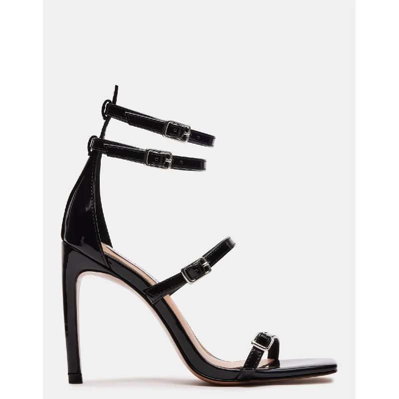 Heeled sandals for simple eleganceSenna Black Patent