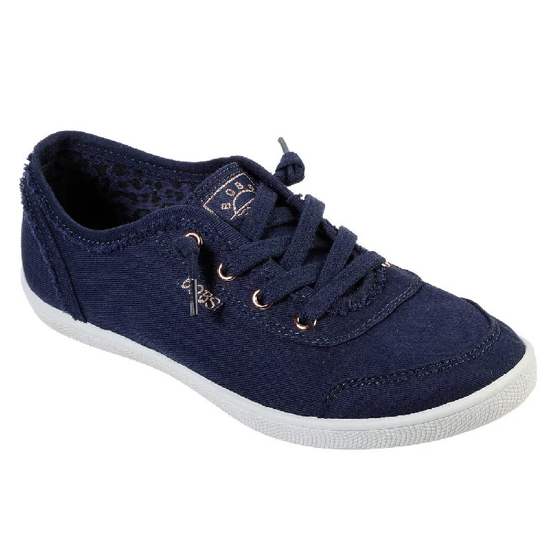 Skechers 33492 Bobs B Cute Ladies Navy Slip On Shoes