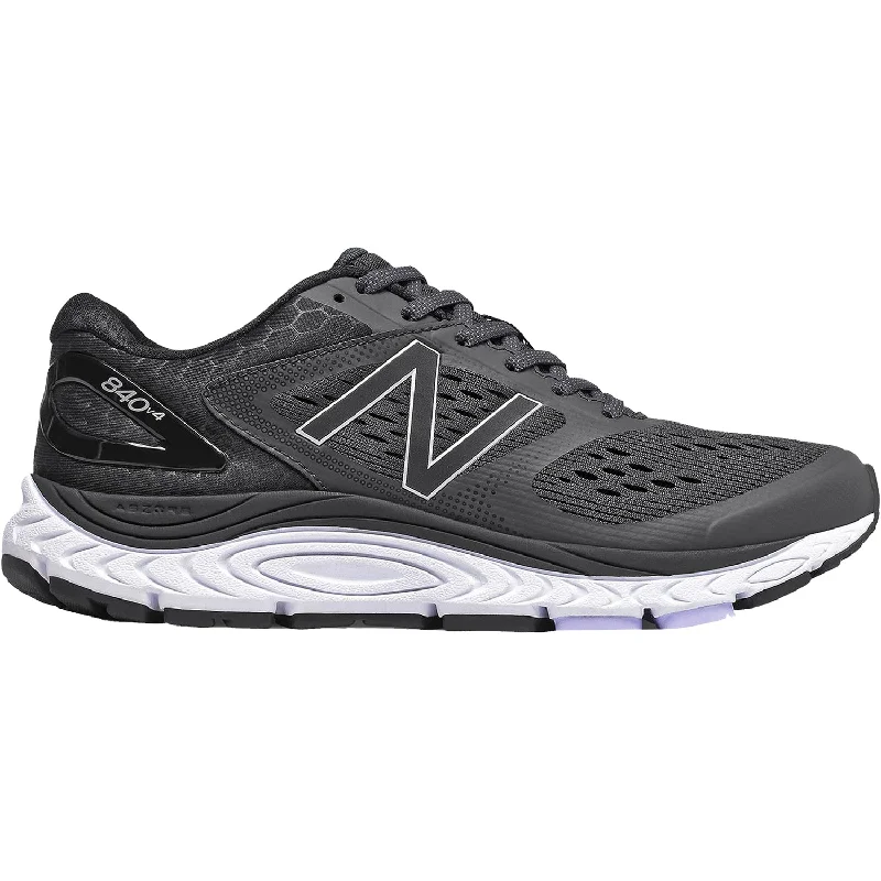 Athletic shoes for busy schedules-Women's New Balance W840BK4 Running Shoes Black/White Synthetic/Mesh