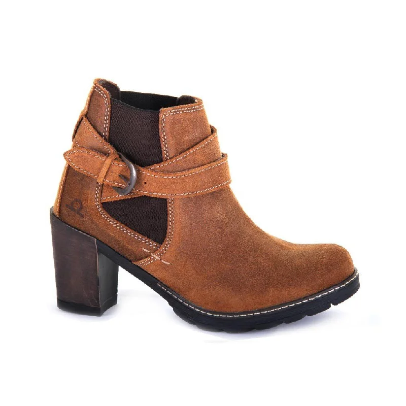 Ankle boots for suburban life-Chatham Amy Heeled Tan Leather Ankle Boots