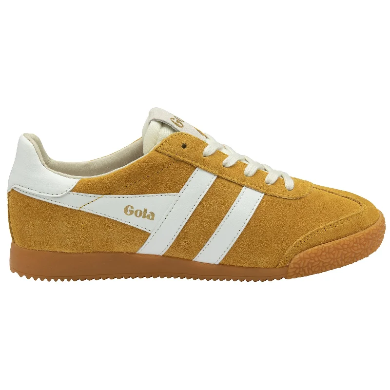 Gola Elan Ladies Sun/White Leather Lace Up Trainers