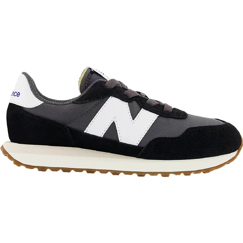 Athletic shoes with funky heels-Men's New Balance MS237GA Black Synthetic