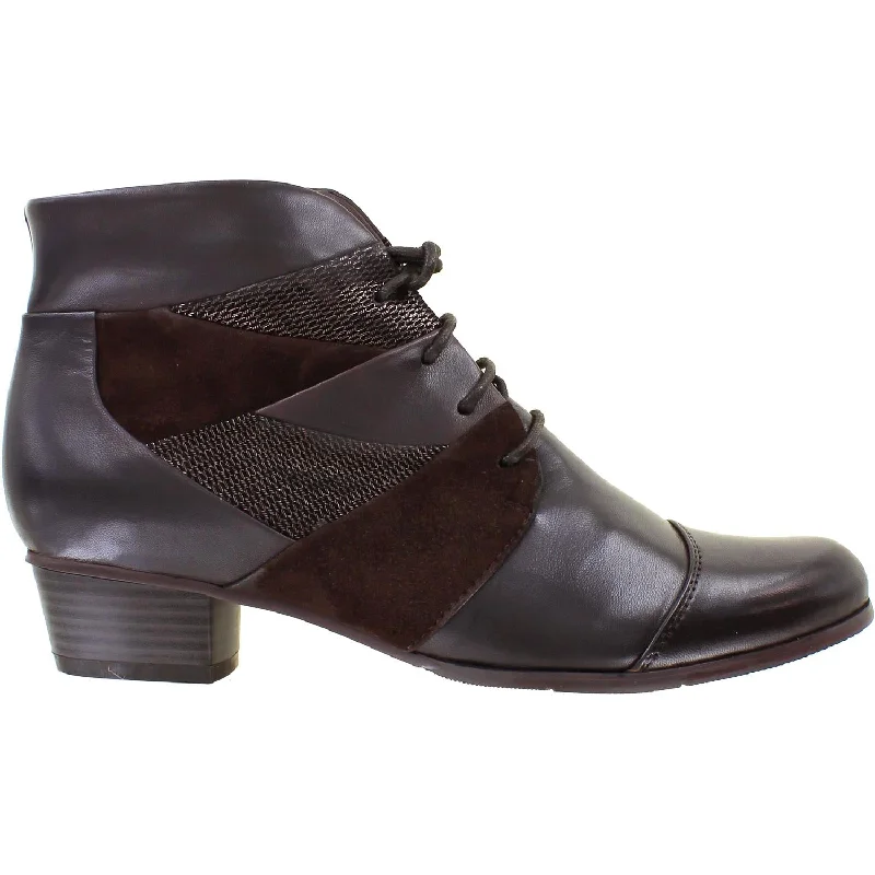 Booties with home comfortWomen's Regarde Le Ciel Stefany-329 TDM/Brown Glove Leather