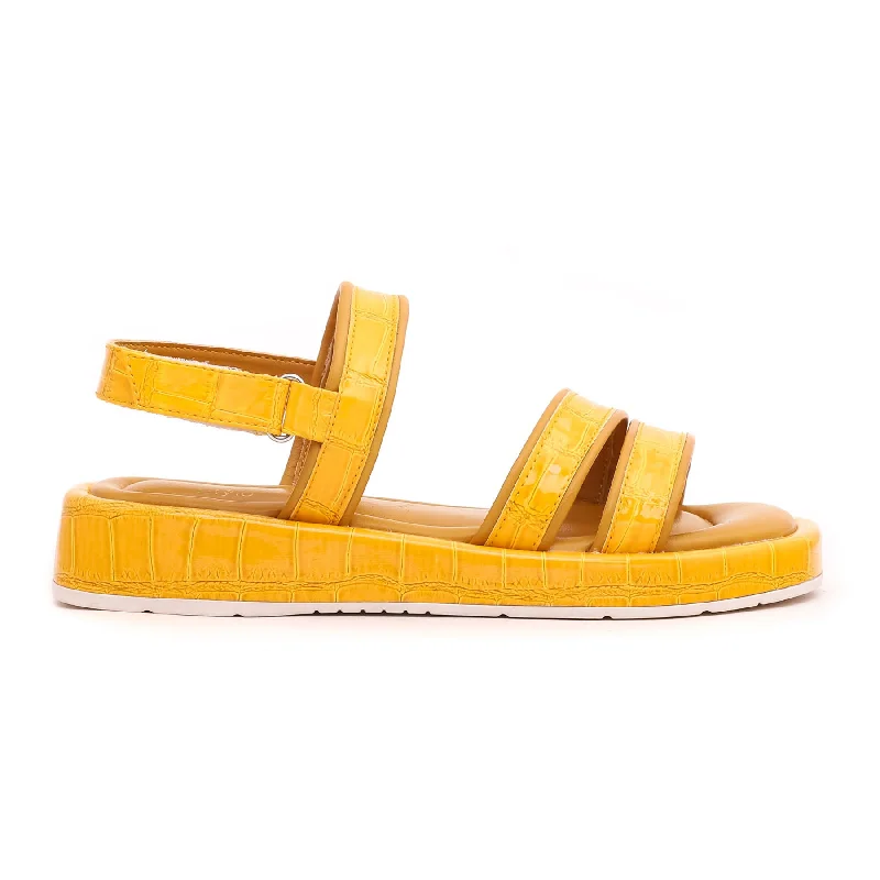 Sandals for daily ease-Yellow Formal Sandal FR5141