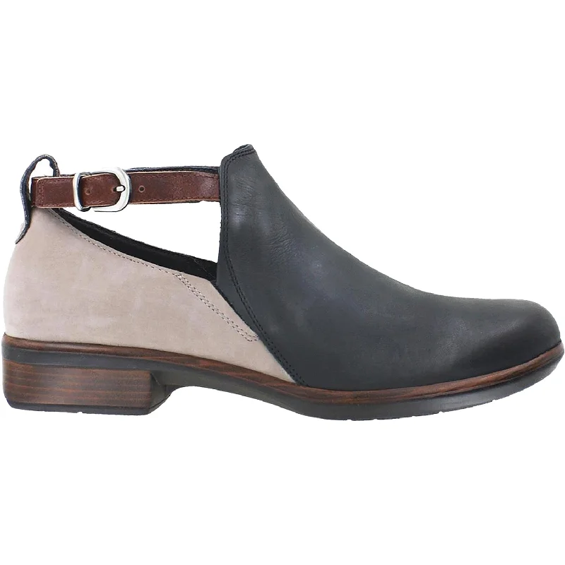 Booties with supportive paddingWomen's Naot Kamsin Jet Black/Stone Leather/Nubuck