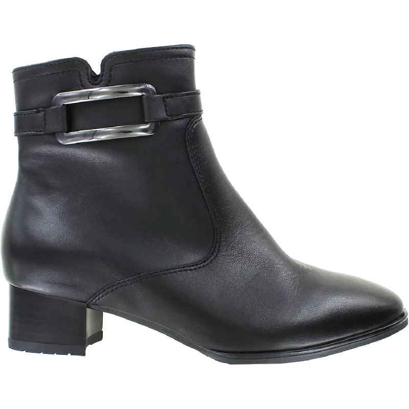 Booties with stylish solesWomen's Ara Georgia Black Leather