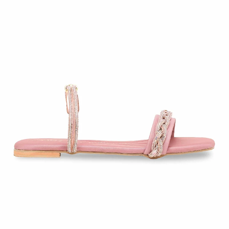 Sandals for daily wear-Pink Fancy Sandal FN5915