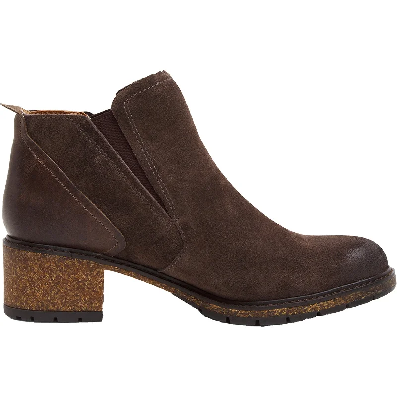 Booties with foot relaxationWomen's Aetrex Frankie Brown Suede/Leather