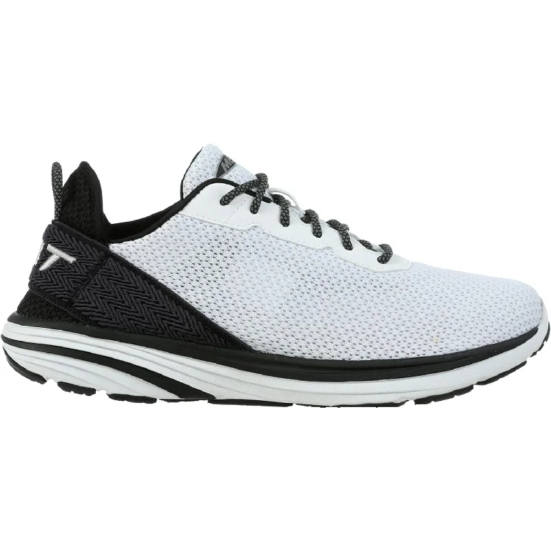 Athletic shoes for damp workouts-Men's MBT Gadi Black/White Mesh