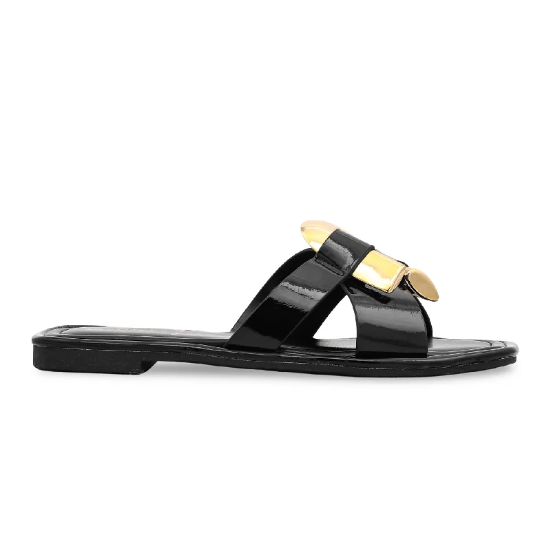 Slippers for breezy easeBlack Formal Slipper FR8102