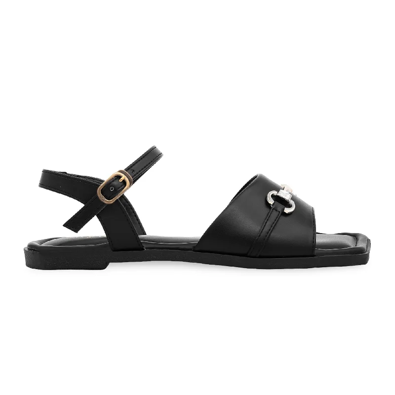 Sandals with stylish look-Black Formal Sandal FR5244