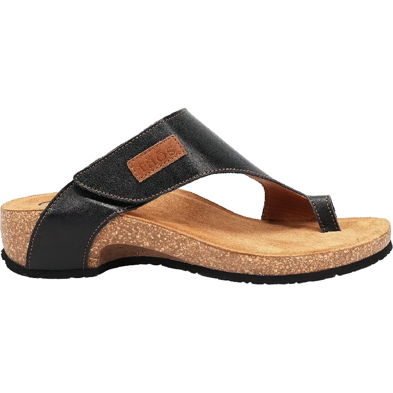 Sandals with solid tread-Women's Taos Loop Black Leather